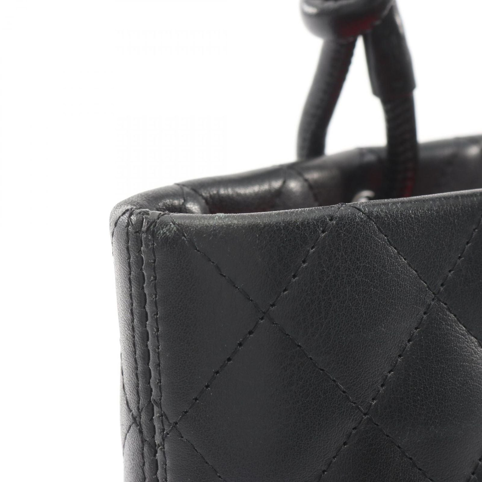 Chanel Tote Cambon Line Black Enamel Leather Patent — view 8