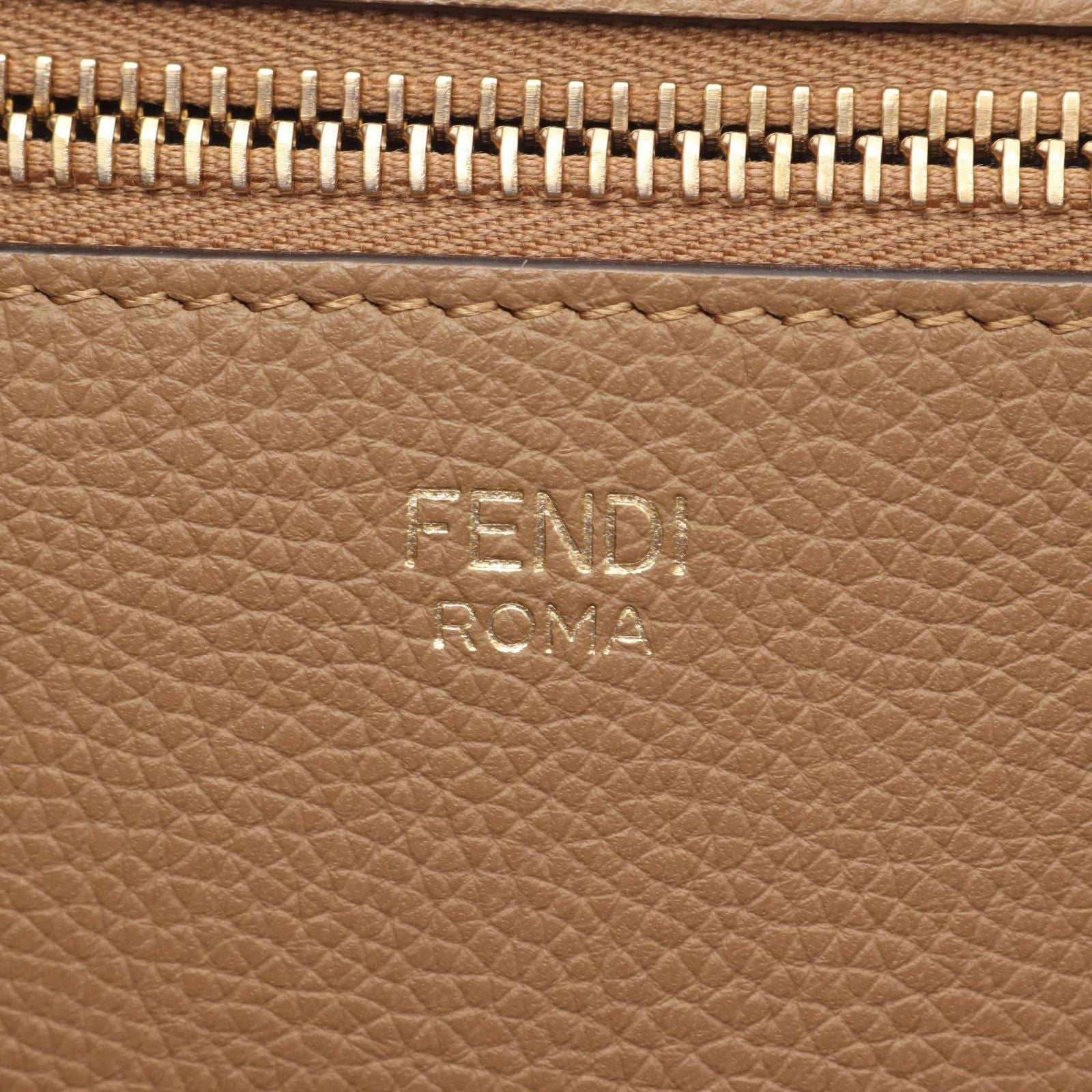 Fendi Tote Large Roll Beige Navy Canvas Leather Lo-lo-zi — view 4