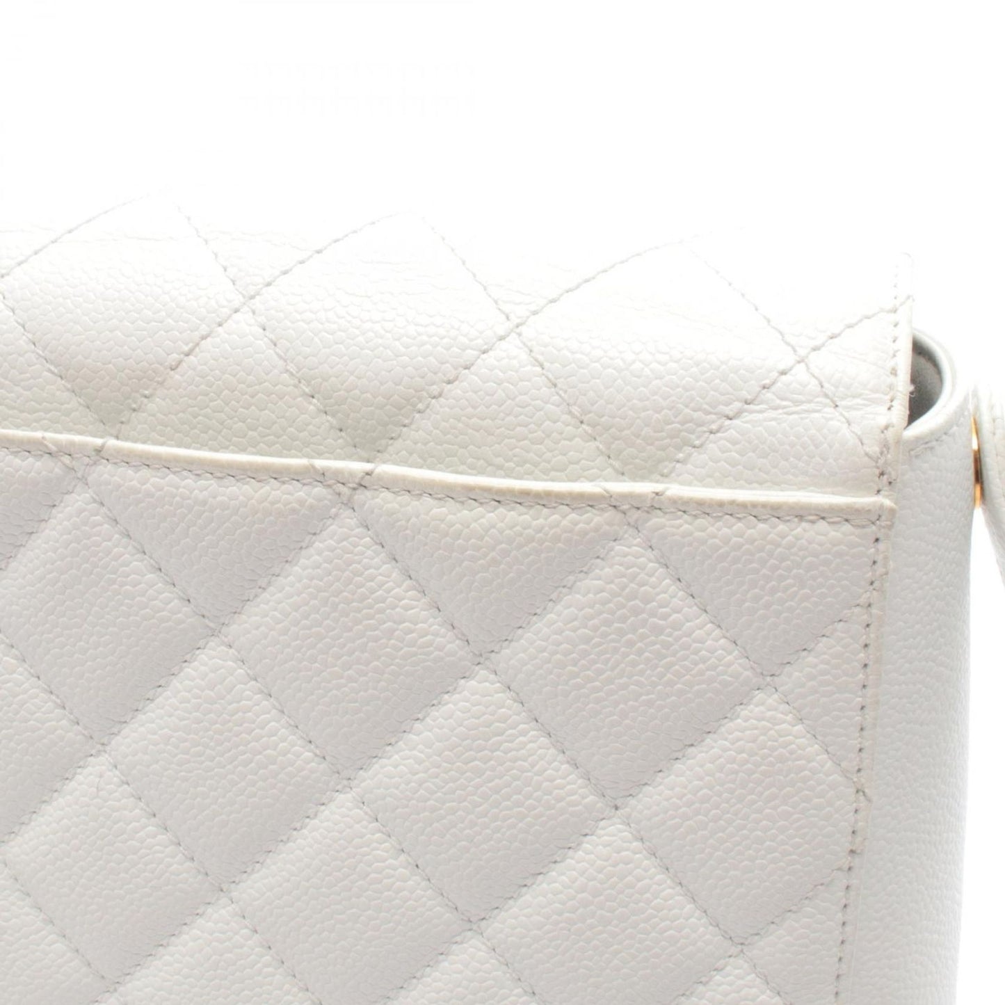 Chanel Shoulder Bag Quilted White Leather — view 7