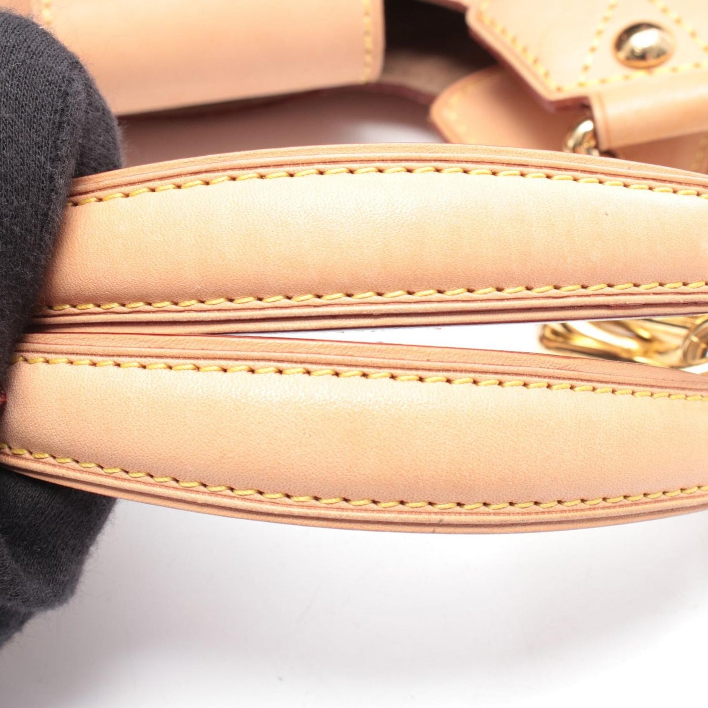 Louis Vuitton Handbag Ursula Noir Co Ting Canvas Leather — view 6