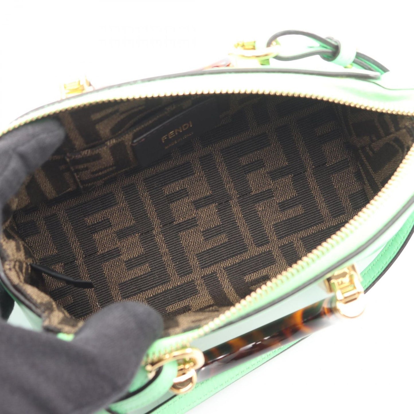 Fendi Handbag by the Way Mini Light Green Leather — view 3