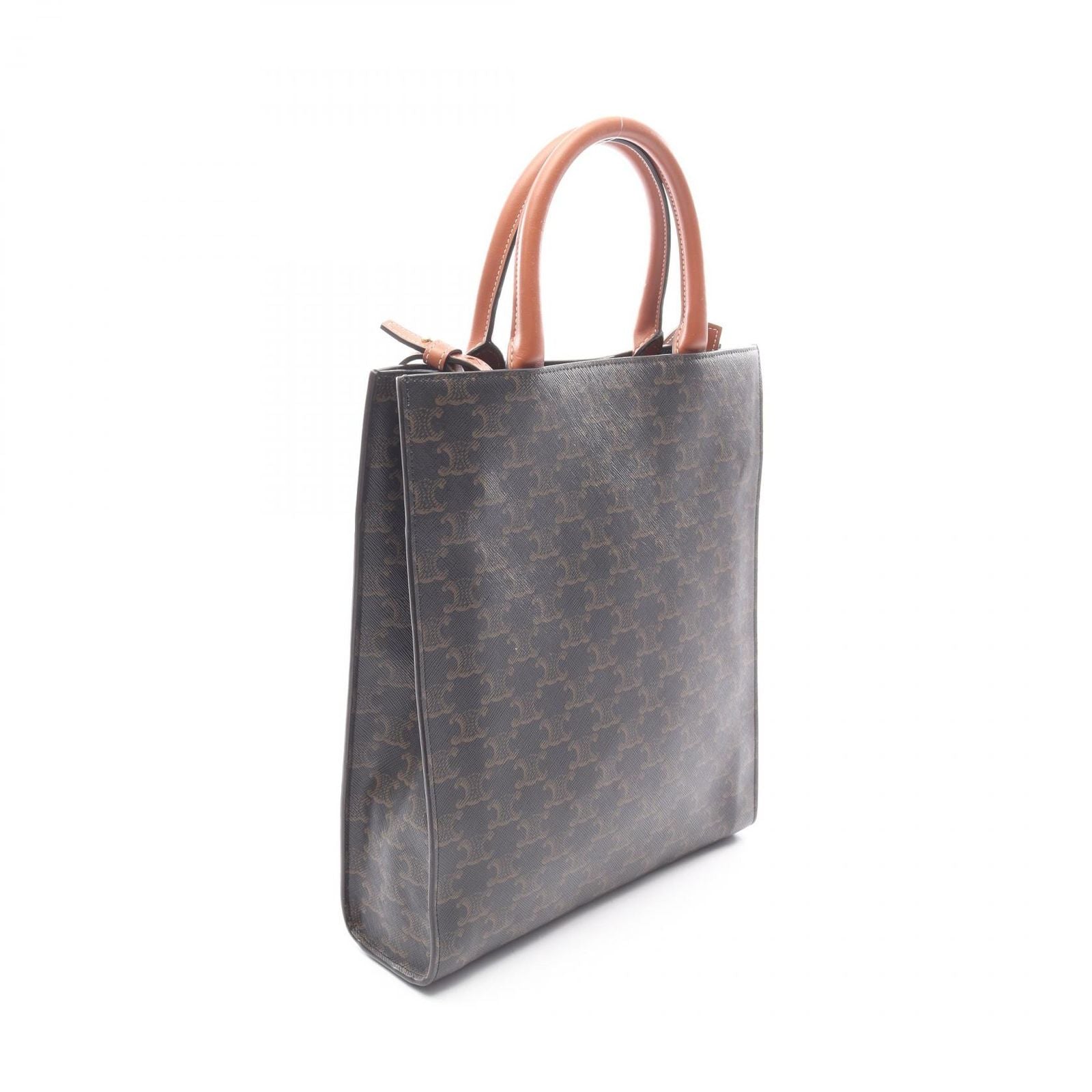 Celine Seri Tote Smo Ruba Tikalcaba 2-Way Black Brown Co Ting Canvas Leather — view 2