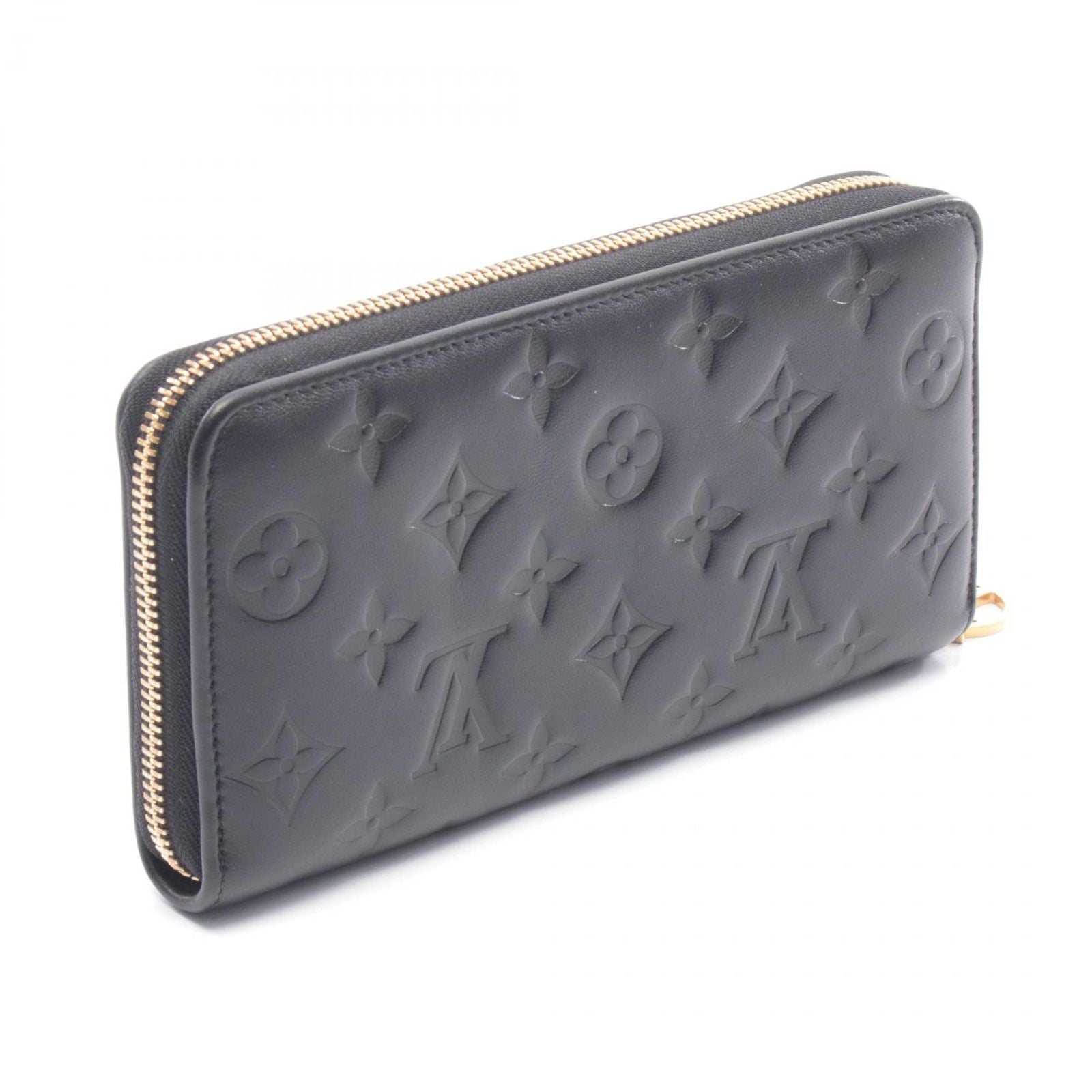 Louis Vuitton Round Wallet Zippy Noir Leather — view 2