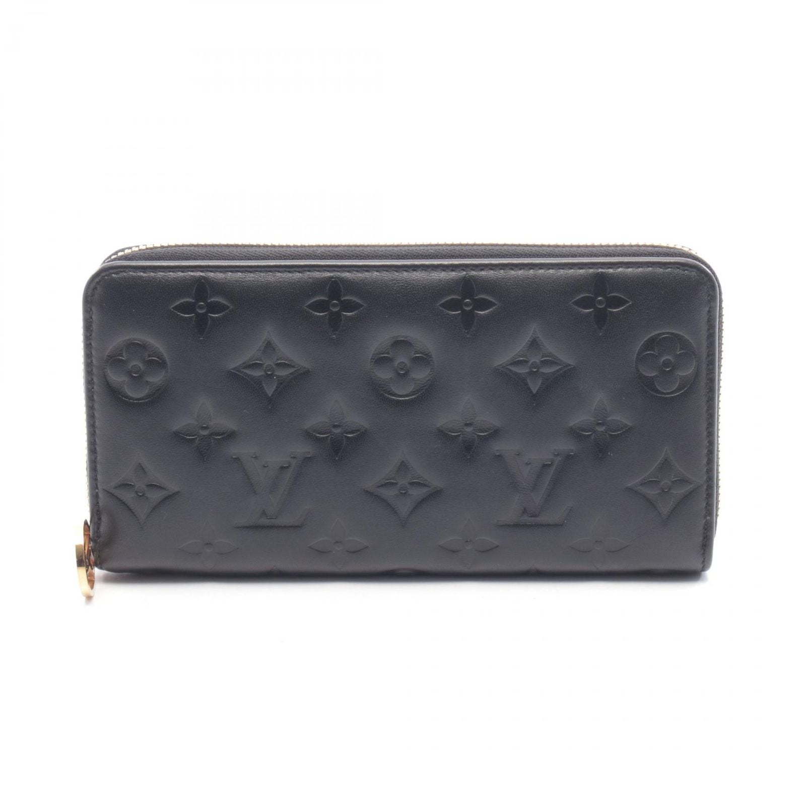 Louis Vuitton Round Wallet Zippy Noir Leather