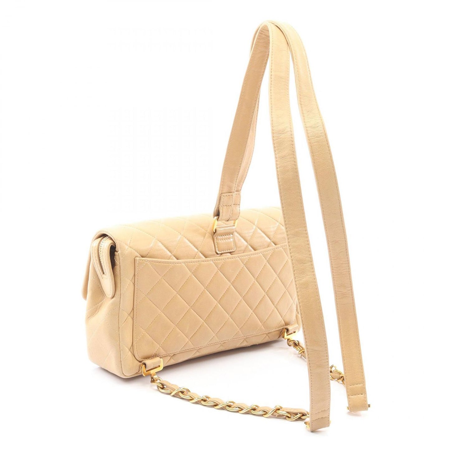 Chanel Backpack Quilted Beige Lambskin Suzu — view 2