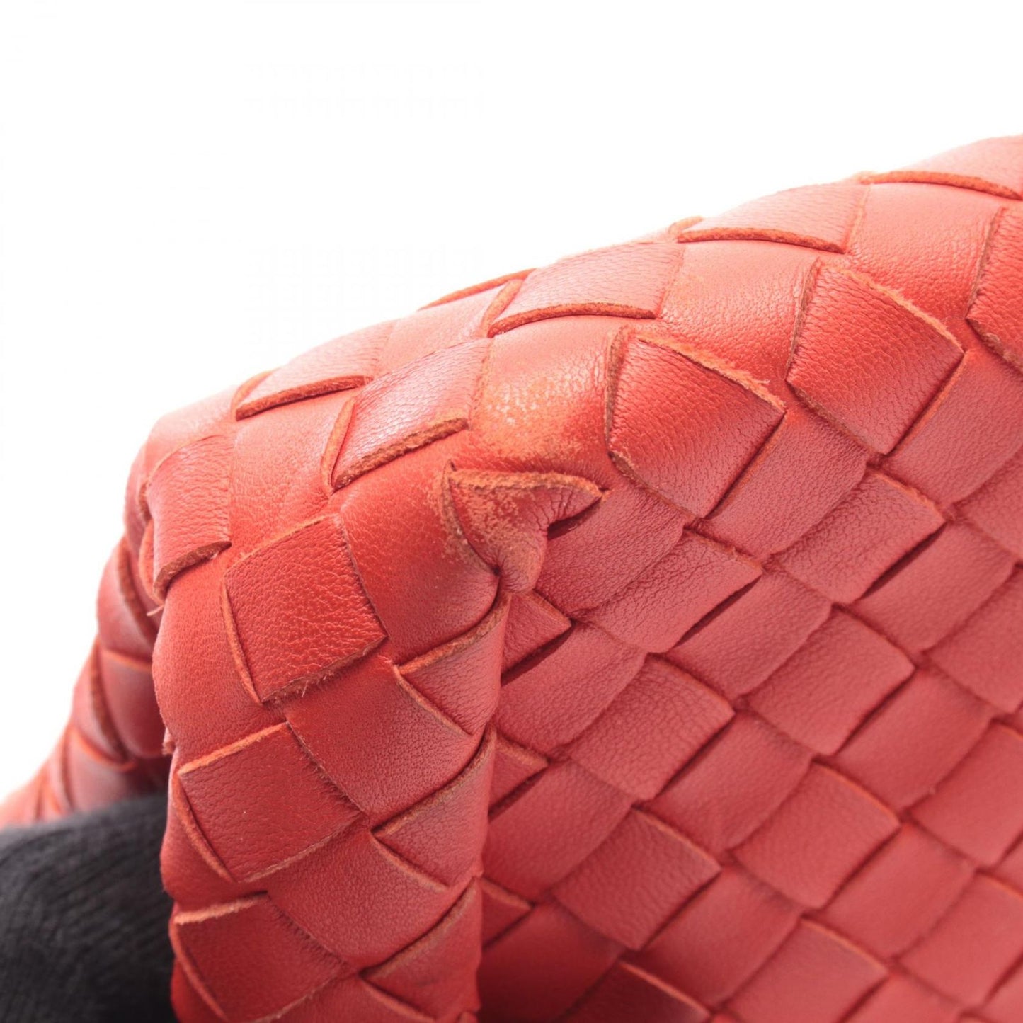 Bottega Veneta Tote Intrecha Top Red Leather Top — view 7