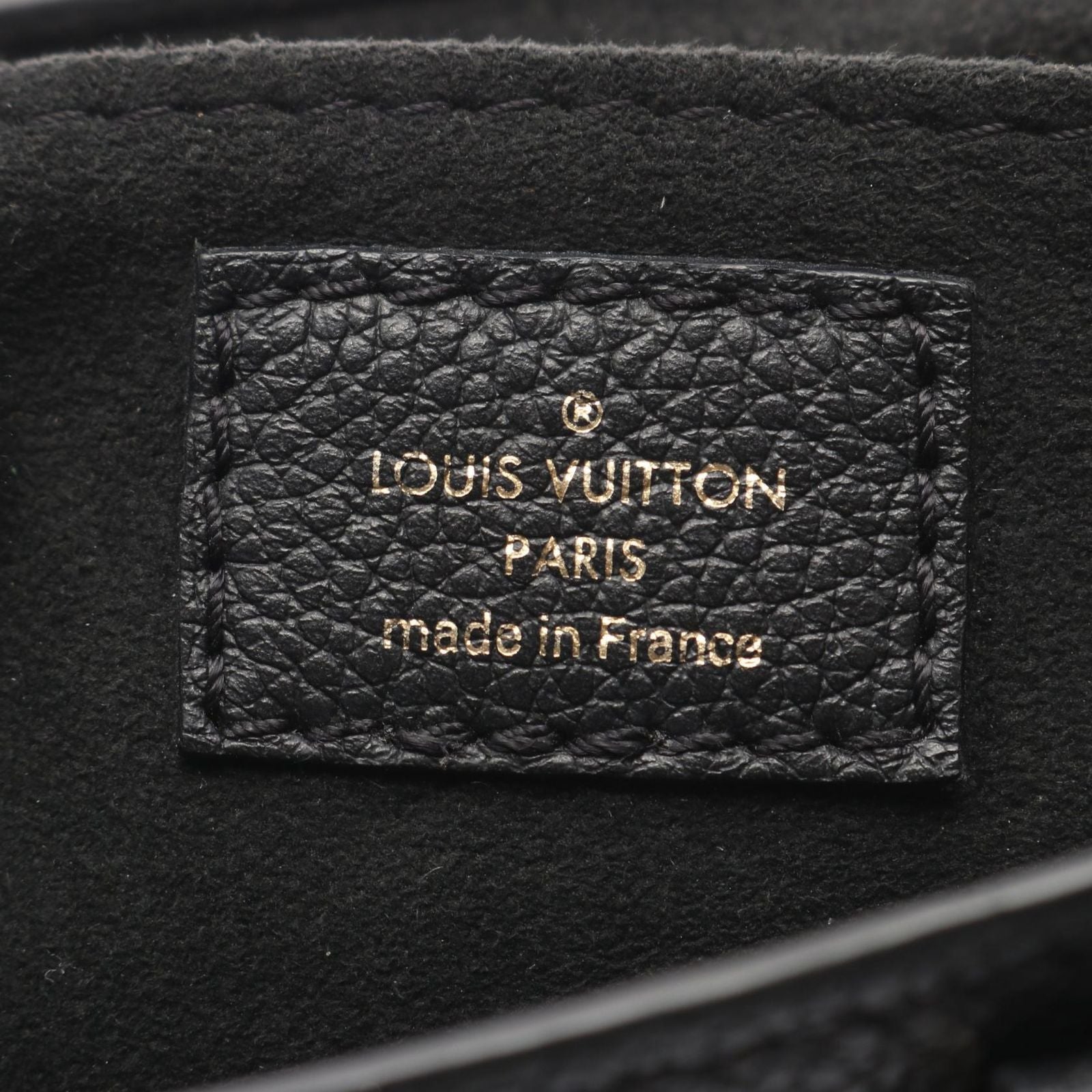 Louis Vuitton Handbag Petite Sac Plat Black Beige Leather — view 4