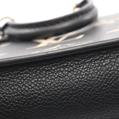 Louis Vuitton Handbag Petite Sac Plat Black Beige Leather — view 8