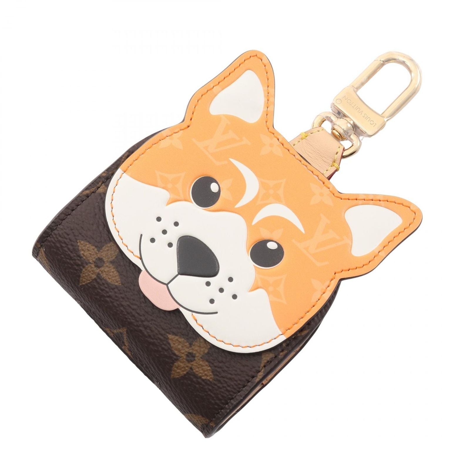 Louis Vuitton Charm Dog Bag Holder Shiva LV Vers Leather