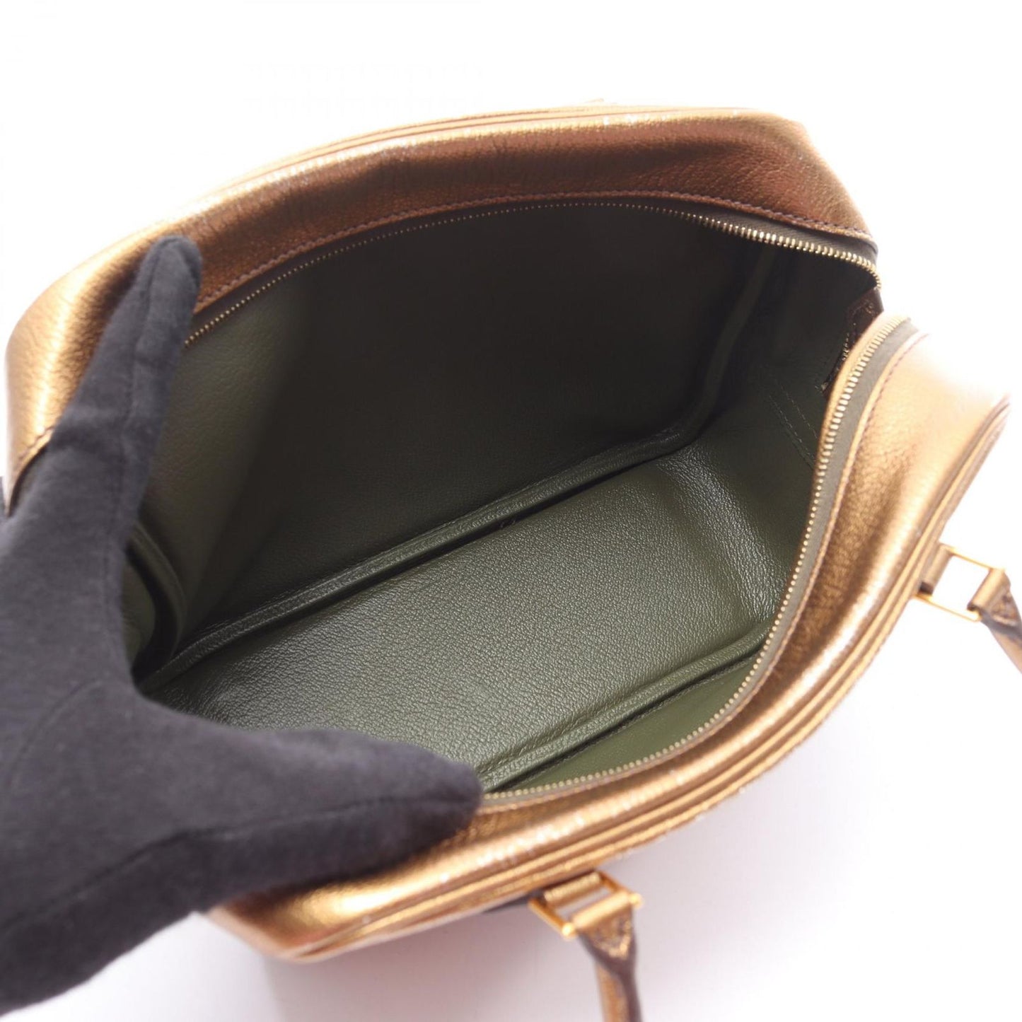 Hermes Handbag Mini Plume 20 Metallic Blancs Mini — view 3