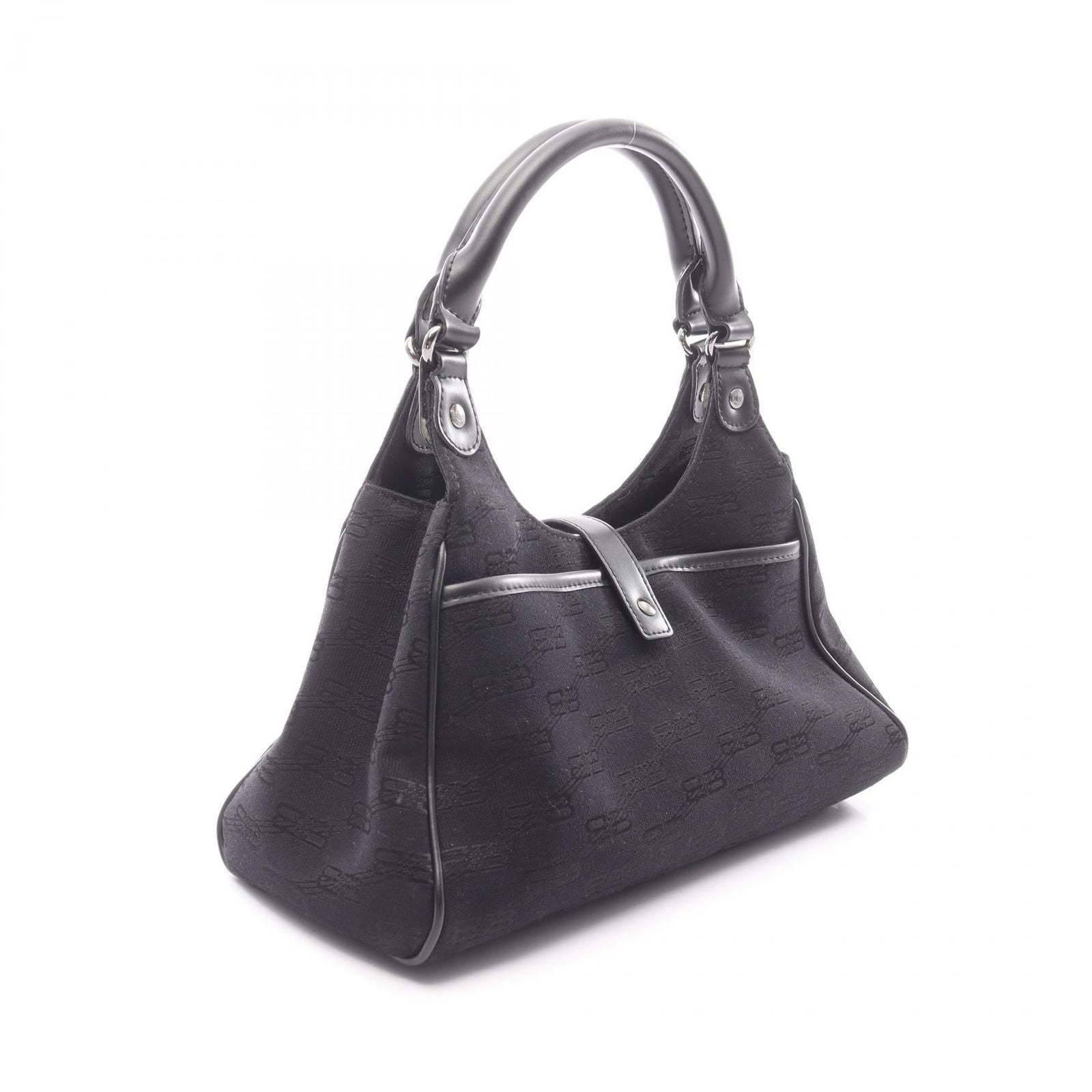 Balenciaga Handbag BB Monogram Black Canvas Leather — view 2
