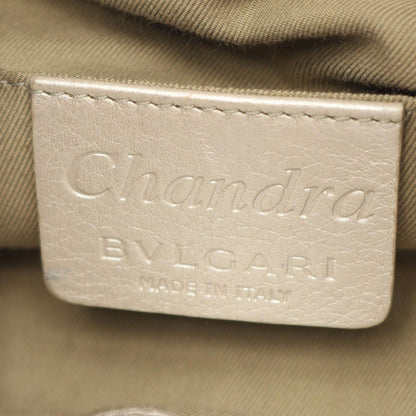 Bvlgari Handbag Chandra Champagne Gold Leather — view 4