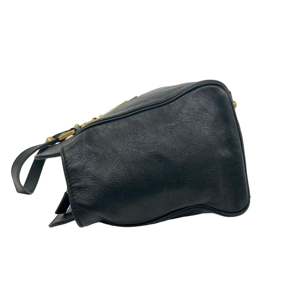 Gucci Interlocking Studs Leather Mini Tote Boston Bag Black — view 5
