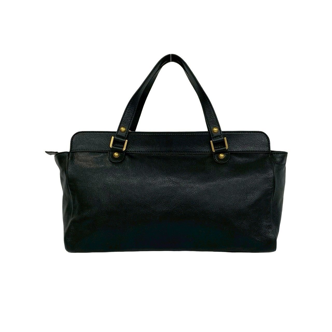 Gucci Interlocking Studs Leather Mini Tote Boston Bag Black — view 3