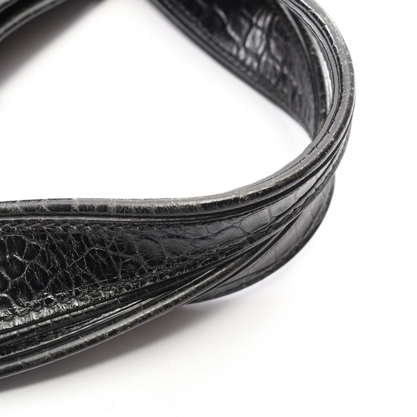 Celine Handbag Bittersweet Saluki Black Blanc Canvas Leather — view 9