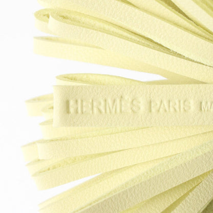 Hermes Charm Carmen Jaune Poussin Leather Keychain — view 3