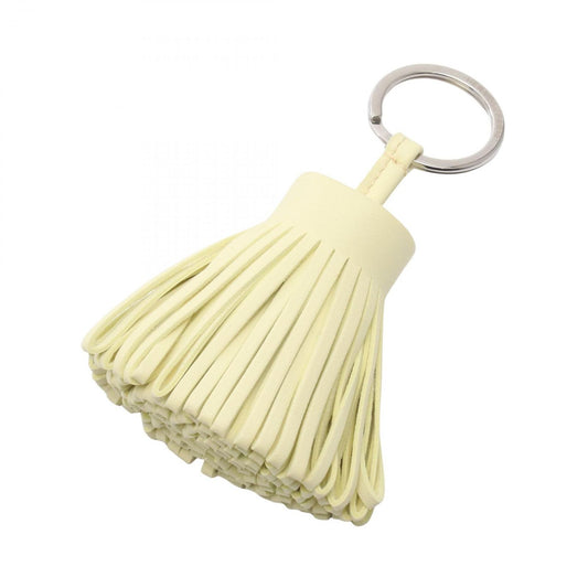 Hermes Charm Carmen Jaune Poussin Leather Keychain