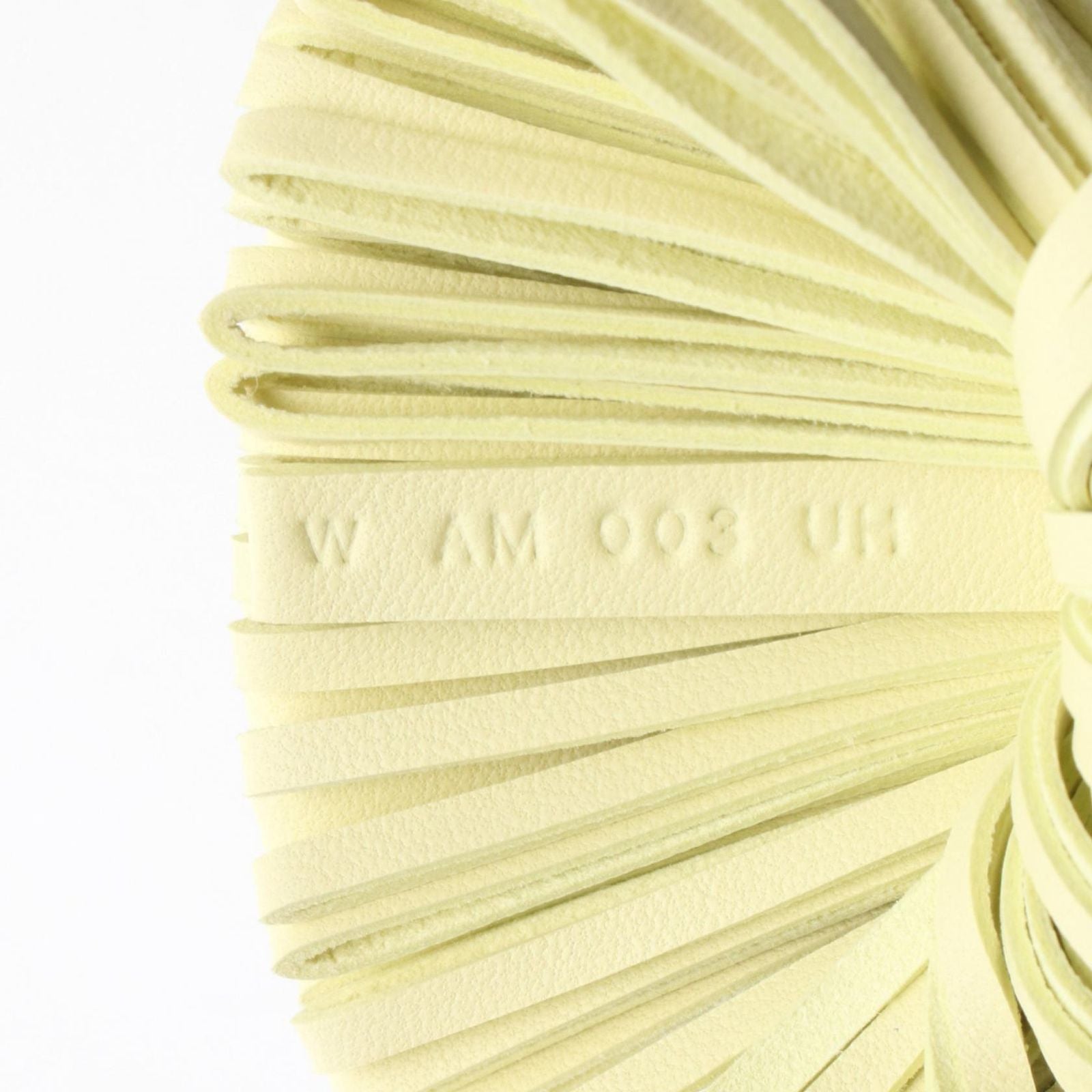 Hermes Charm Carmen Jaune Poussin Leather Keychain — view 4
