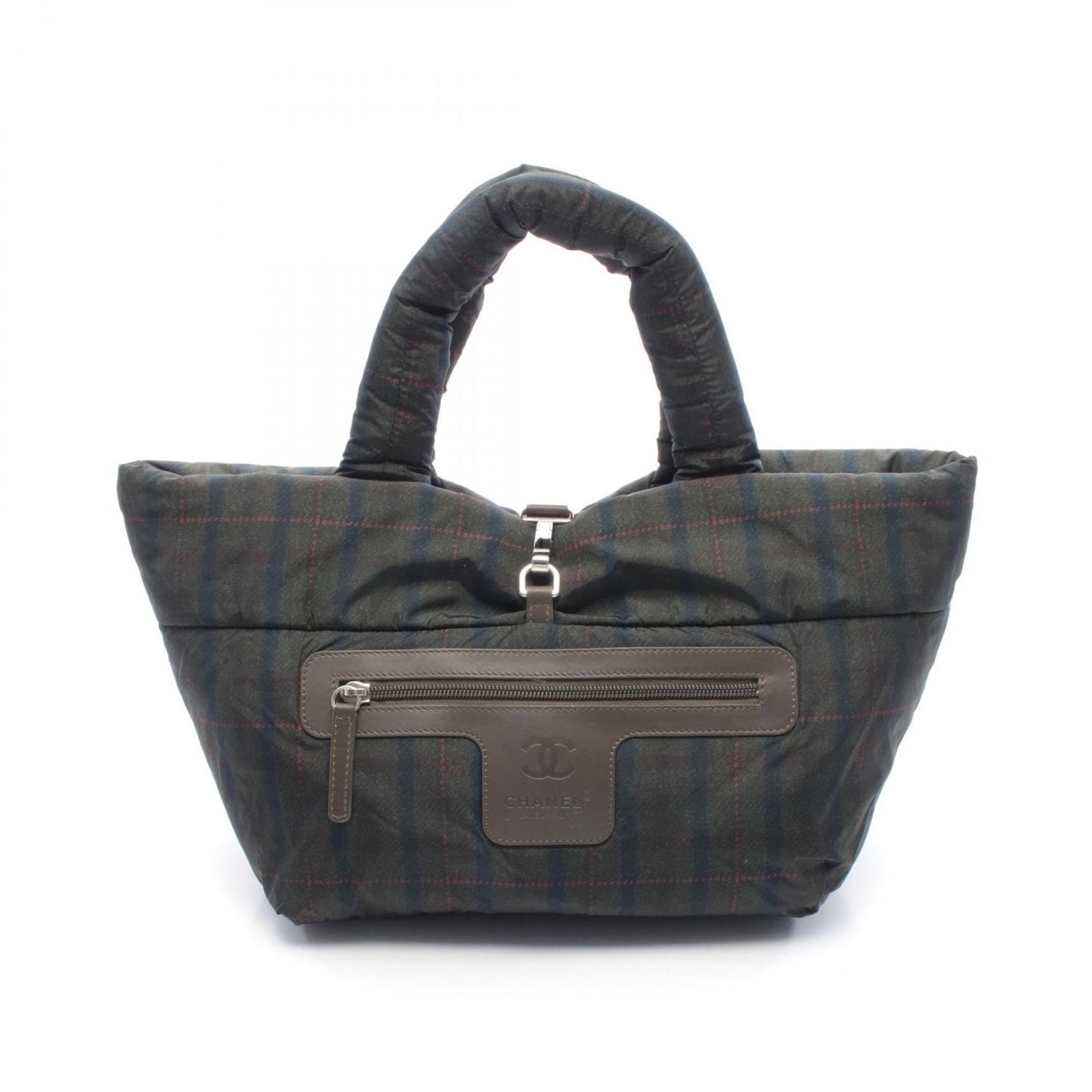 Chanel Tote Coco Small Khaki Green Nylon Leather — view 5