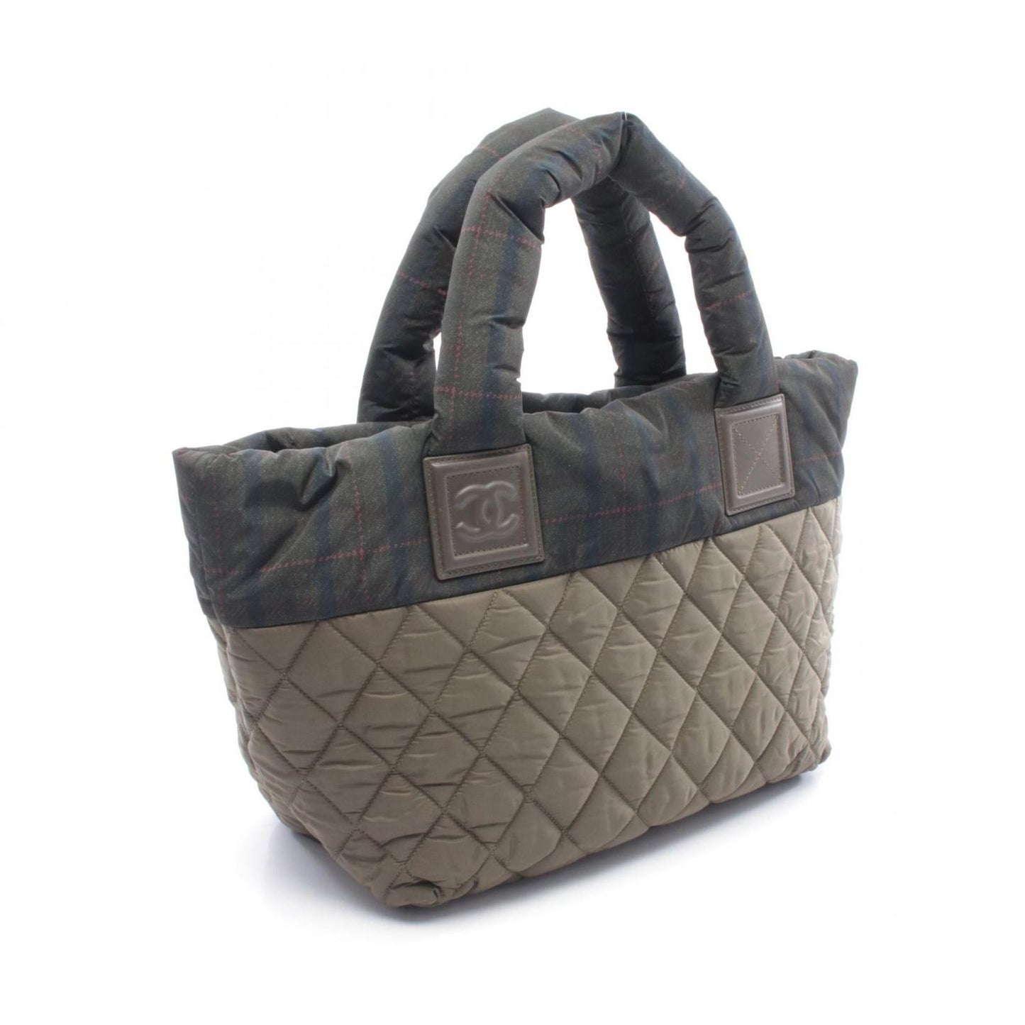 Chanel Tote Coco Small Khaki Green Nylon Leather — view 2