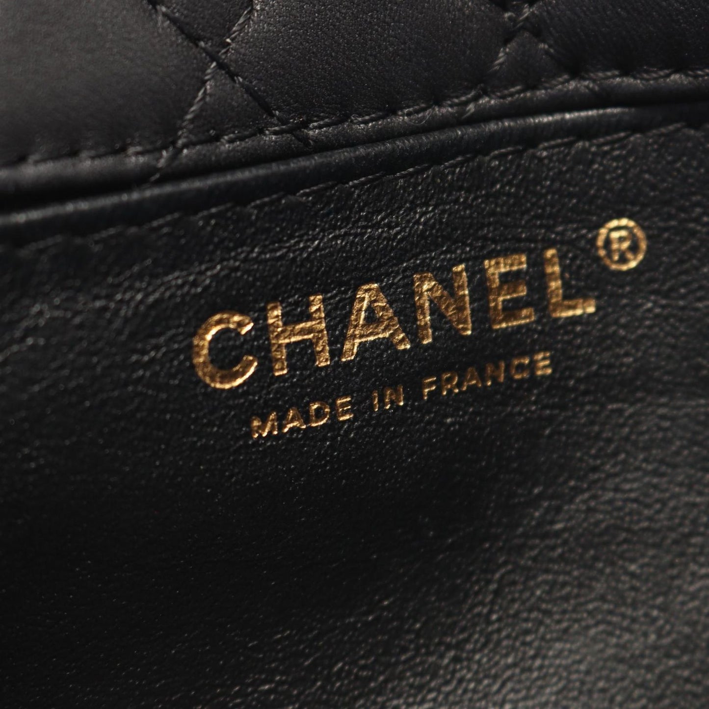 Chanel Shoulder Bag Quilted Mini Black Lambskin Chain — view 4