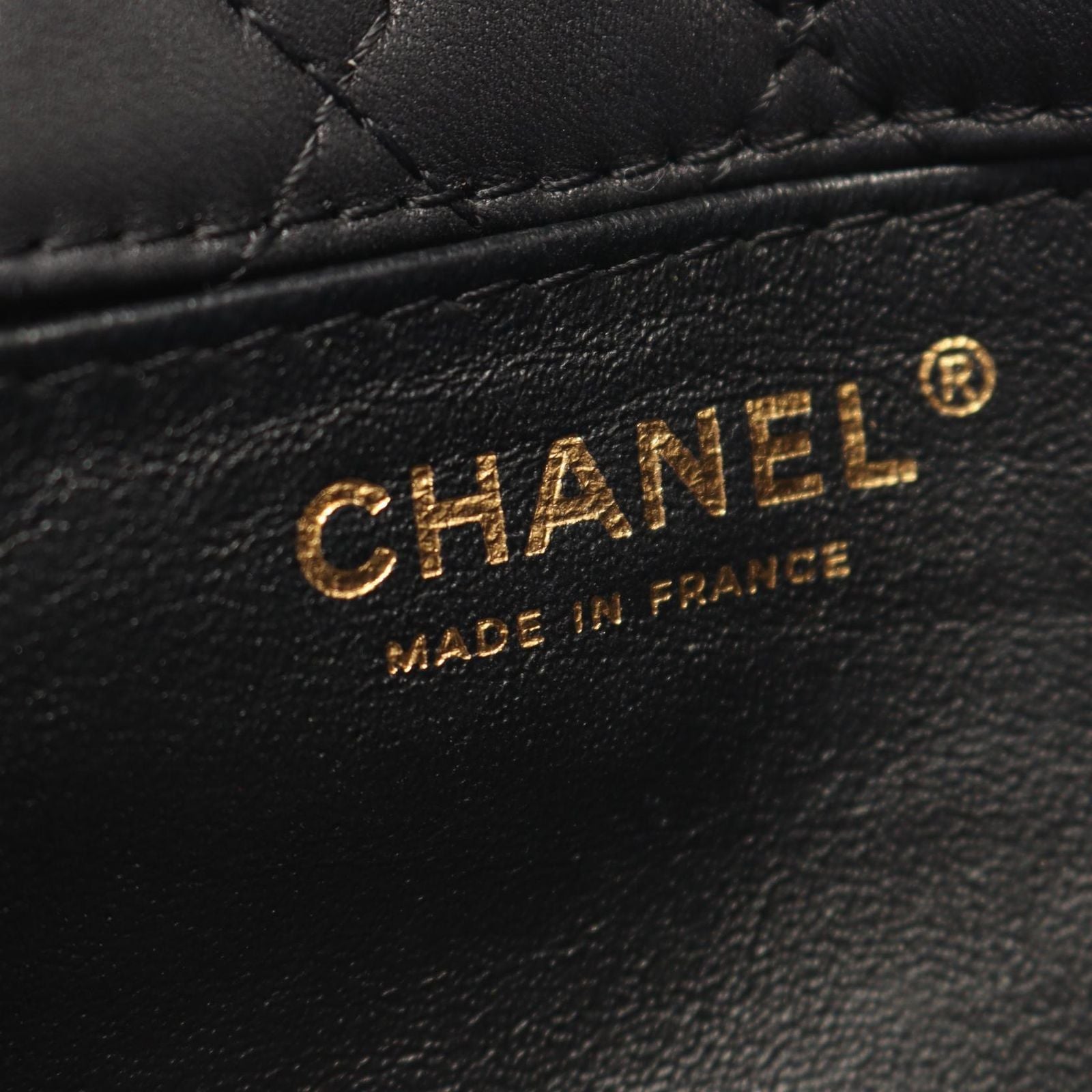 Chanel Shoulder Bag Quilted Mini Black Lambskin Chain — view 4