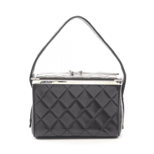 Chanel Handbag Quilted Black Lambskin Vanity