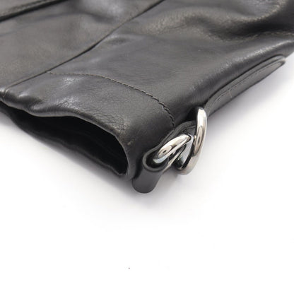 Prada Handbag Soft Calf 2-Way Black Leather Tote — view 8