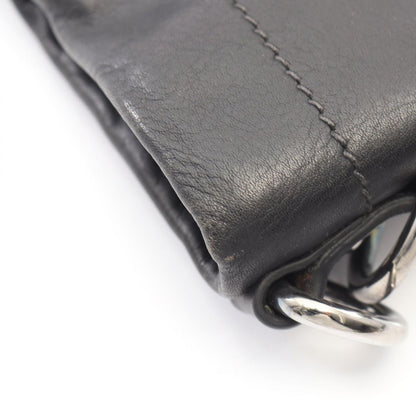 Prada Handbag Soft Calf 2-Way Black Leather Tote — view 5