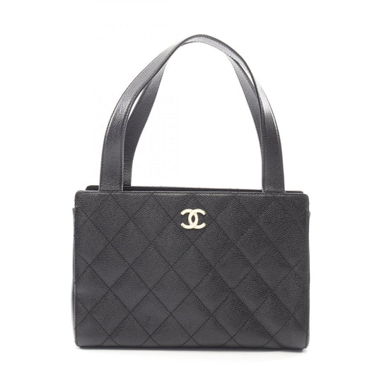 Chanel Handbag Quilted Black Caviar Leather