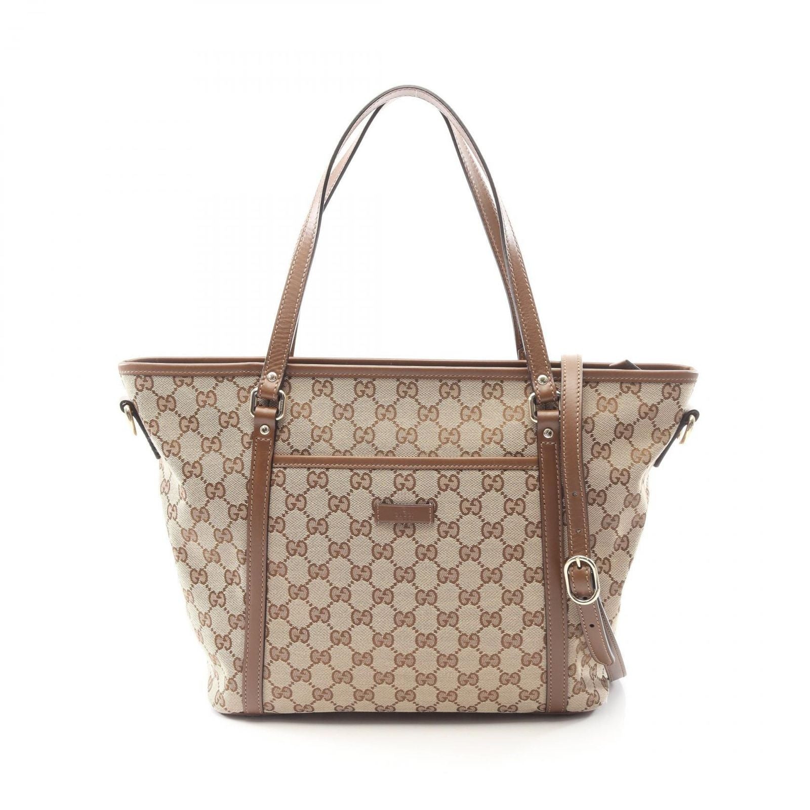 Gucci Tote GG Canvas Beige Brown 2-Way