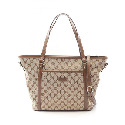 Gucci Tote GG Canvas Beige Brown 2-Way