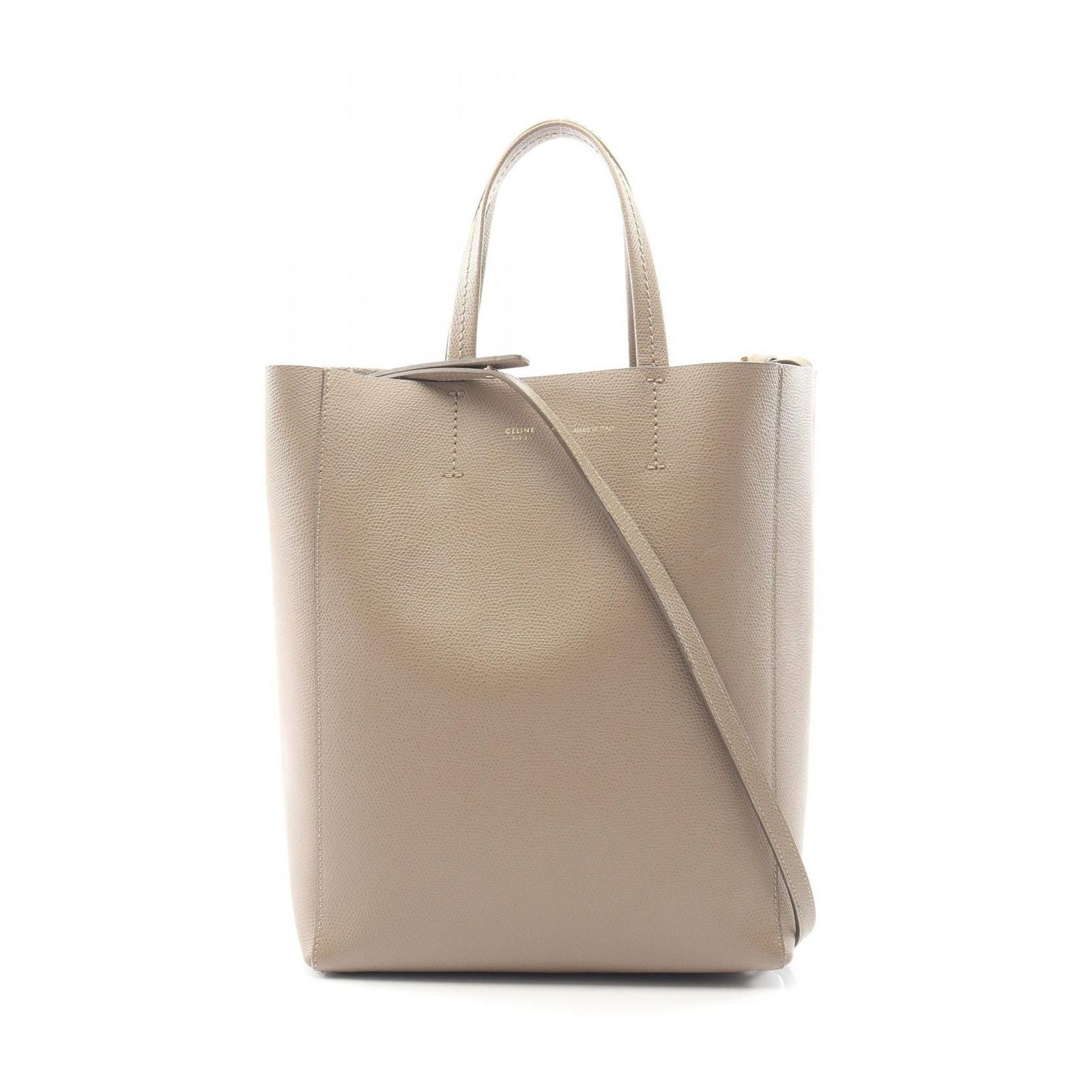 Celine Tote Vertical Small Cover Gray Leather