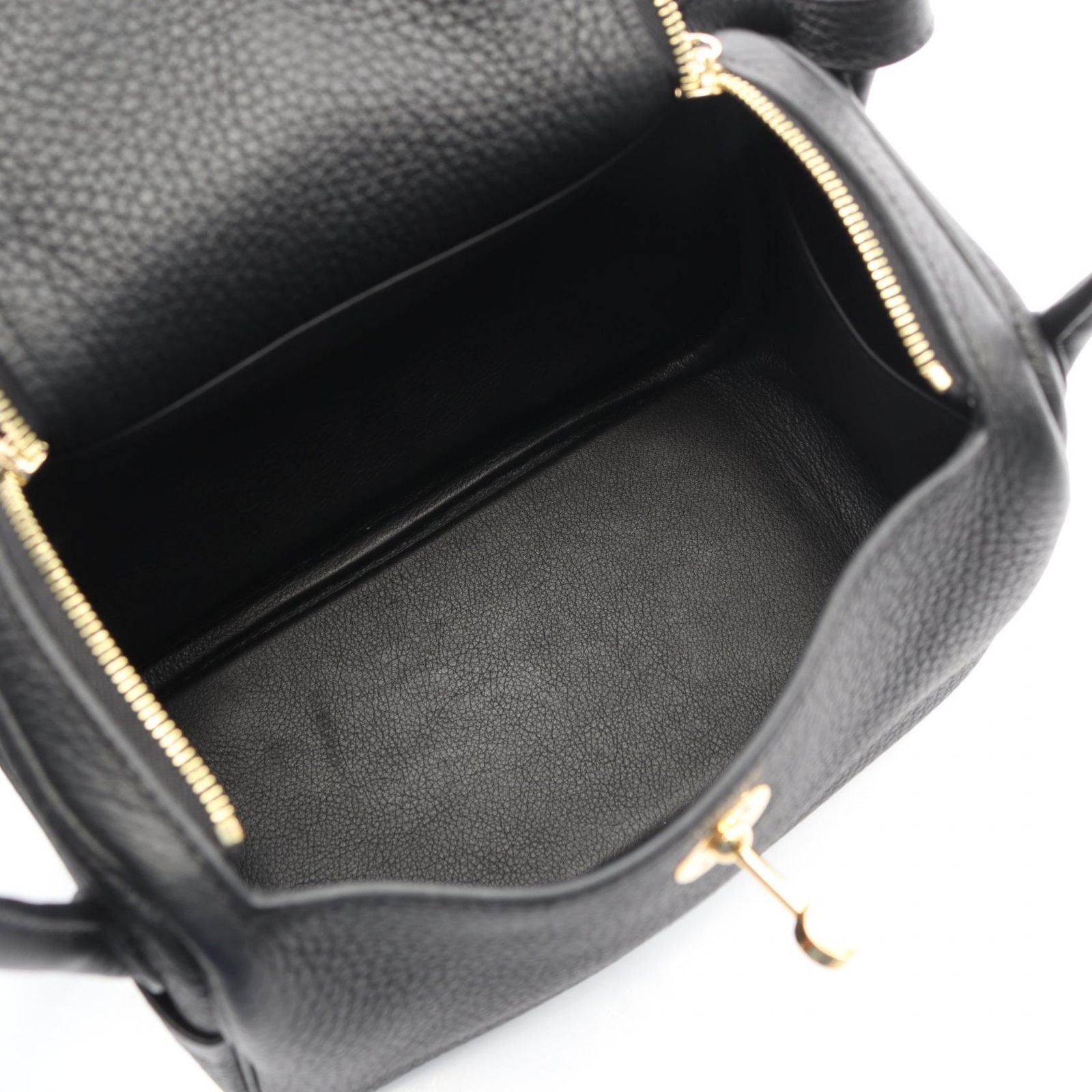 Hermes Shoulder Bag Lindy Mini Black Leather — view 3