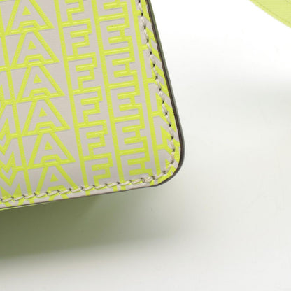 Fendi Handbag Peekaboo ISeeU X-cross White Neon Yellow Leather — view 6