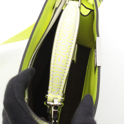 Fendi Handbag Peekaboo ISeeU X-cross White Neon Yellow Leather — view 3