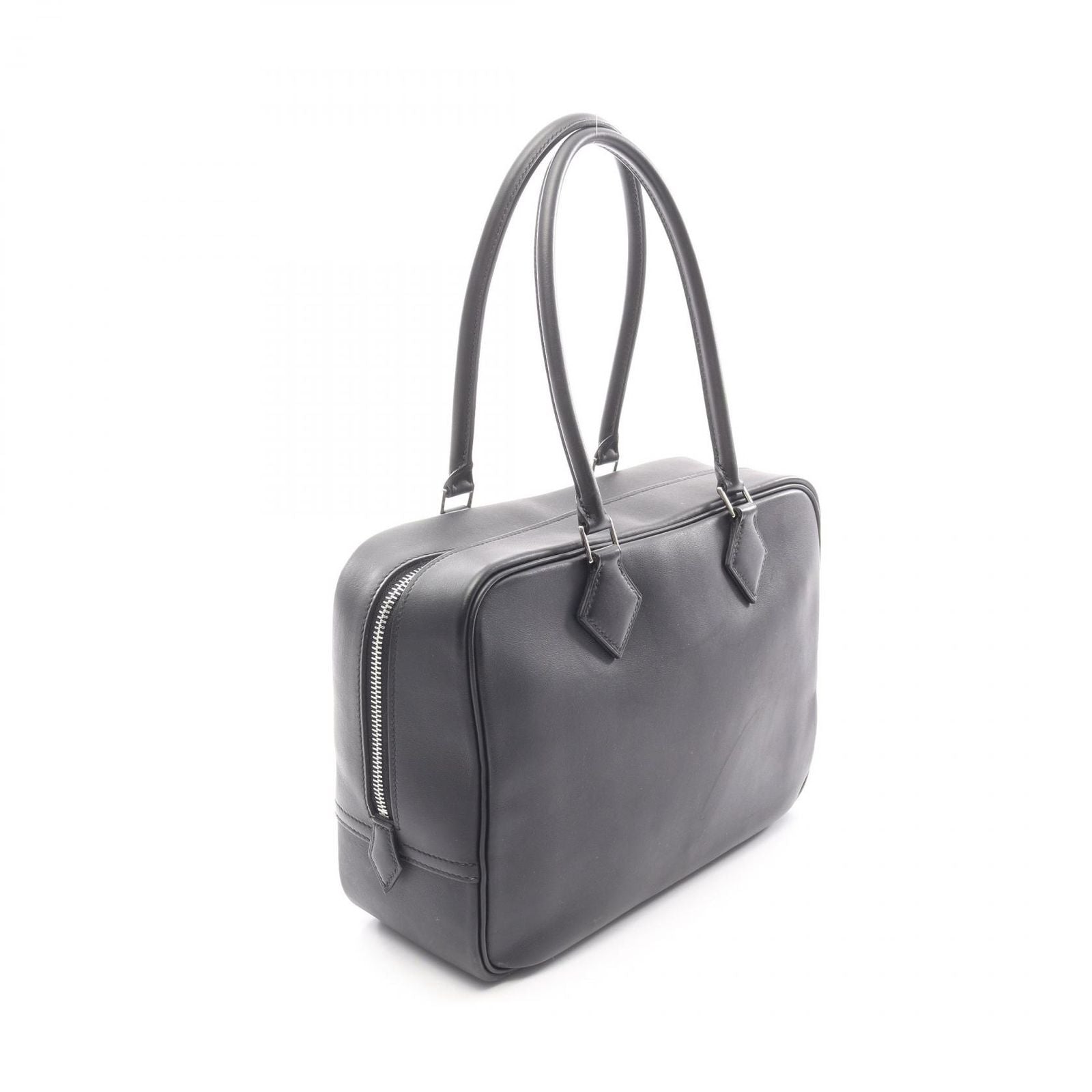 Hermes Handbag Plume 28 Black Leather Calf — view 2