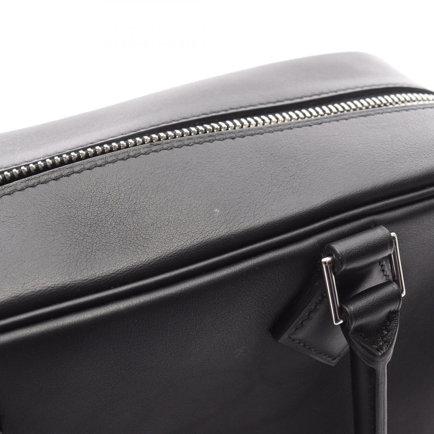 Hermes Handbag Plume 28 Black Leather Calf — view 7