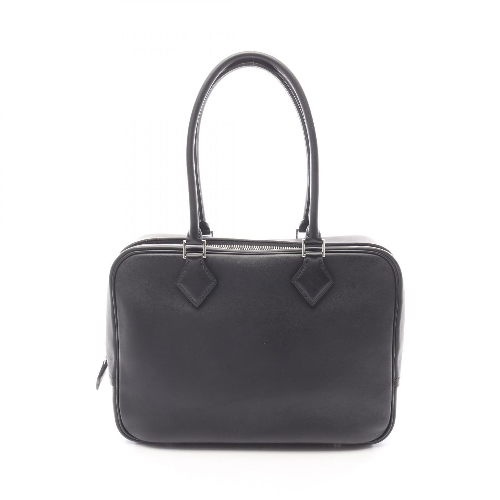 Hermes Handbag Plume 28 Black Leather Calf