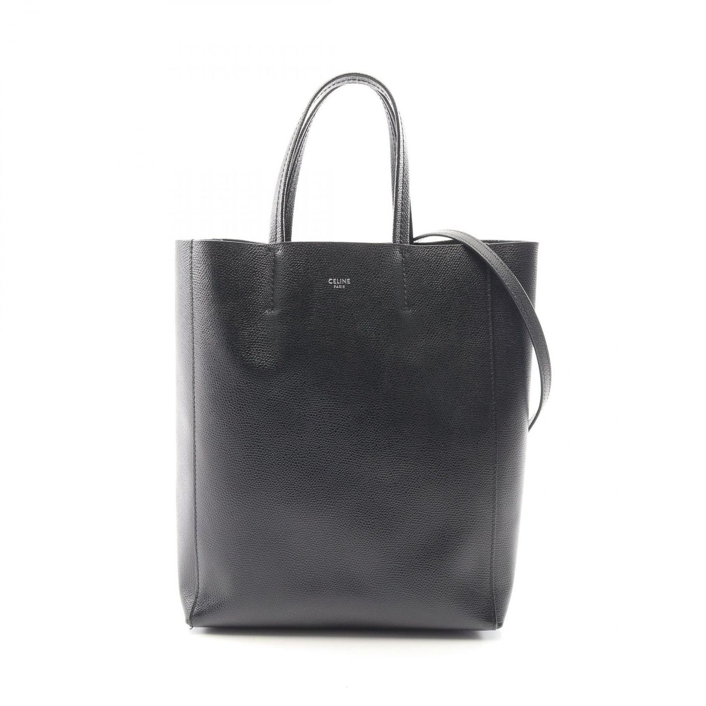 Celine Tote Vertical Small Cover 2-Way Black Leather