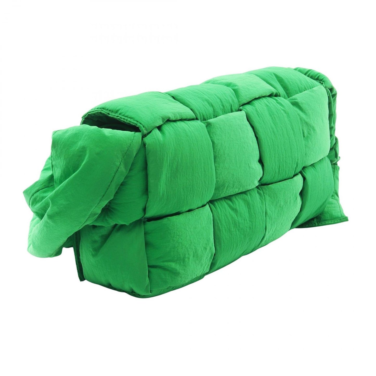 Bottega Veneta Shoulder Bag Padette Cassette Maxi Intrecciato Green Nylon — view 2