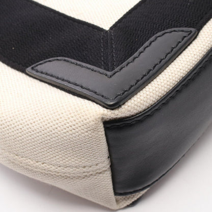 Balenciaga Handbag Navy Cabas XS 2-Way Natural Black Canvas Leather — view 8