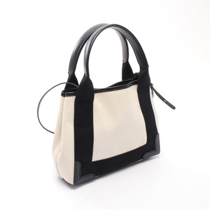 Balenciaga Handbag Navy Cabas XS 2-Way Natural Black Canvas Leather — view 2