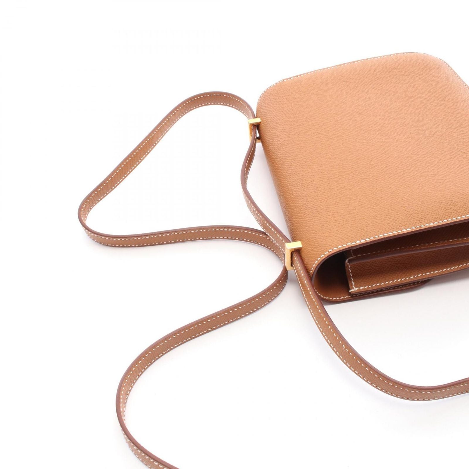 Hermes Shoulder Bag Constance 3 Mini Miroir Gold Leather — view 6