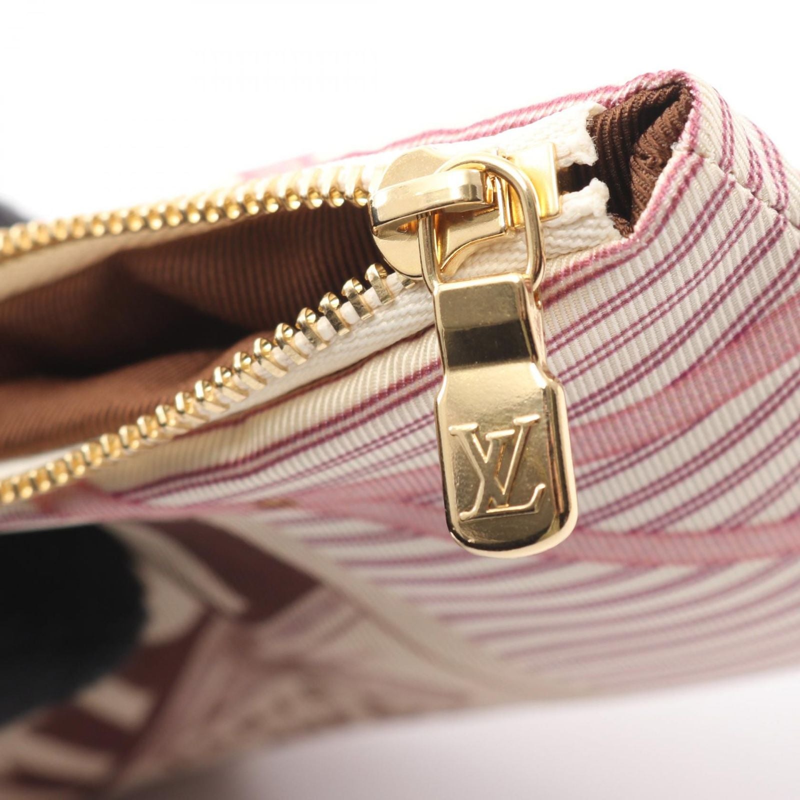 Louis Vuitton Pouch Pochette Cles with Key Ring Beige Pink — view 6