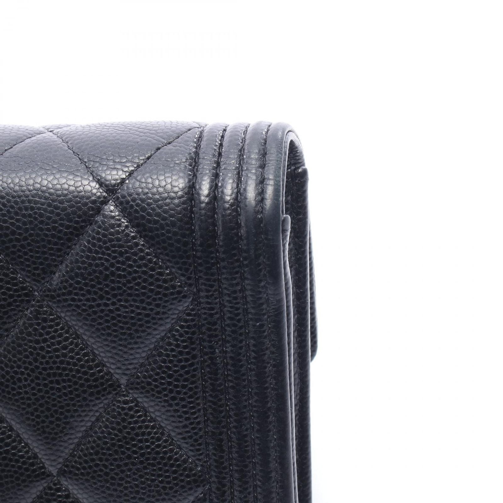 Chanel Bifold Wallet Boy Black Calf Boy Zip — view 9