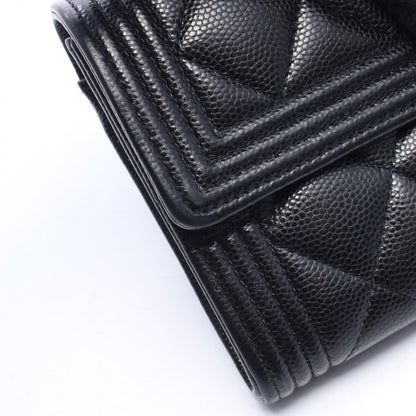 Chanel Bifold Wallet Boy Black Calf Boy Zip — view 8