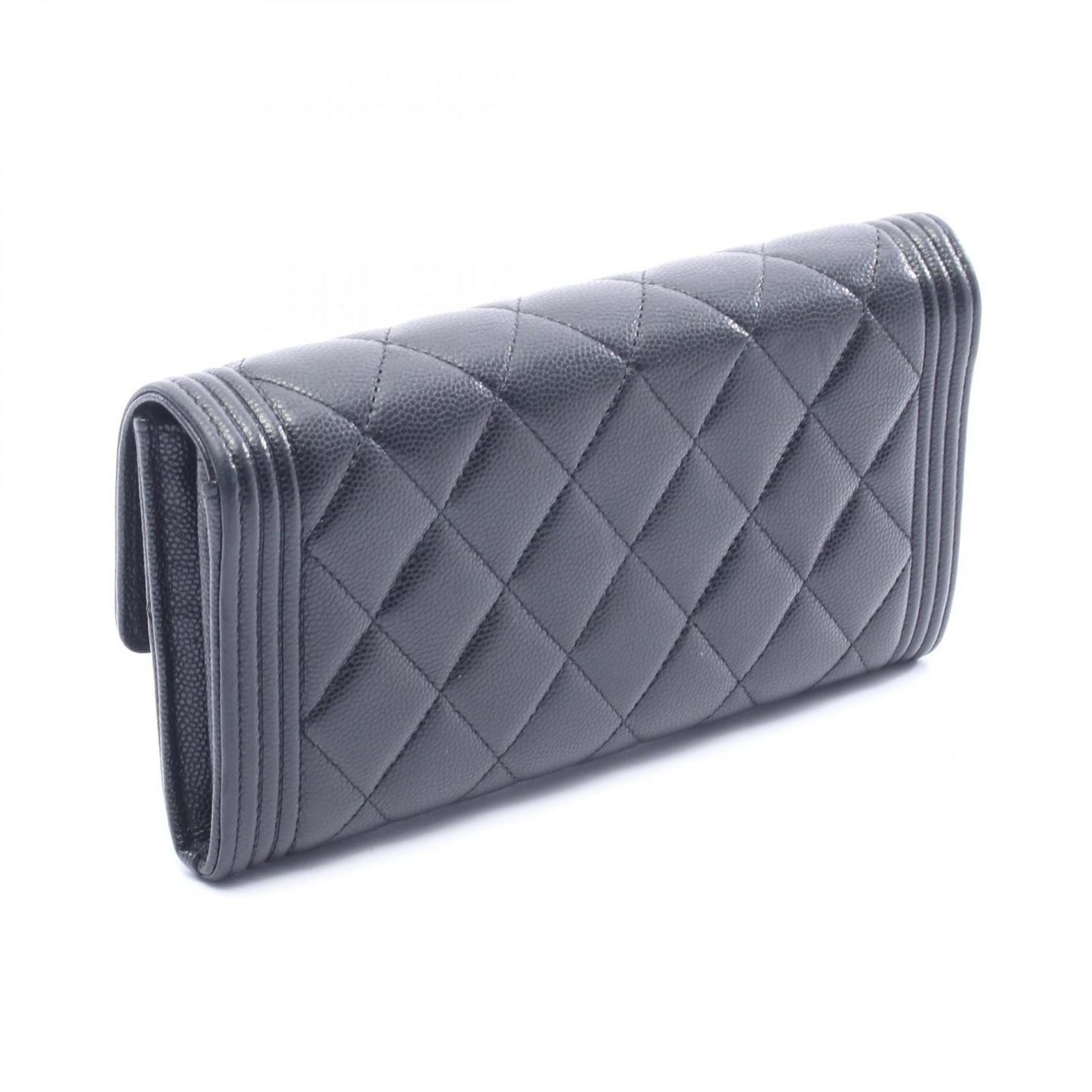 Chanel Bifold Wallet Boy Black Calf Boy Zip — view 2