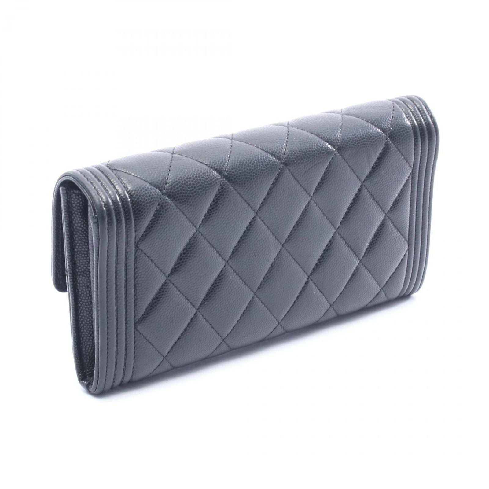 Chanel Bifold Wallet Boy Black Calf Boy Zip — view 2