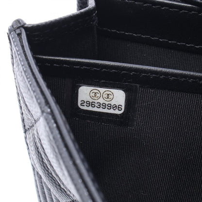 Chanel Bifold Wallet Boy Black Calf Boy Zip — view 5